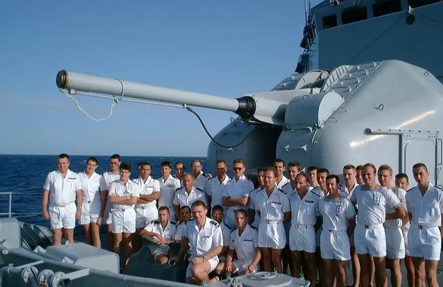 100 mm/55 Model 1968 CADAM naval gun, 100 mm naval gun mount, Naval Systems - view 2