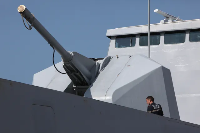 100 mm/55 Model 1968 CADAM naval gun, 100 mm naval gun mount, Naval Systems - view 3