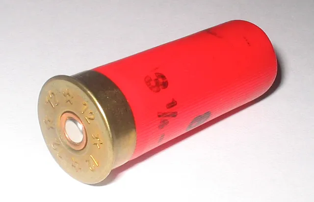 12 Gauge Buckshot, 12-gauge shotgun shell loaded with buckshot pellets, Munitions - view 1