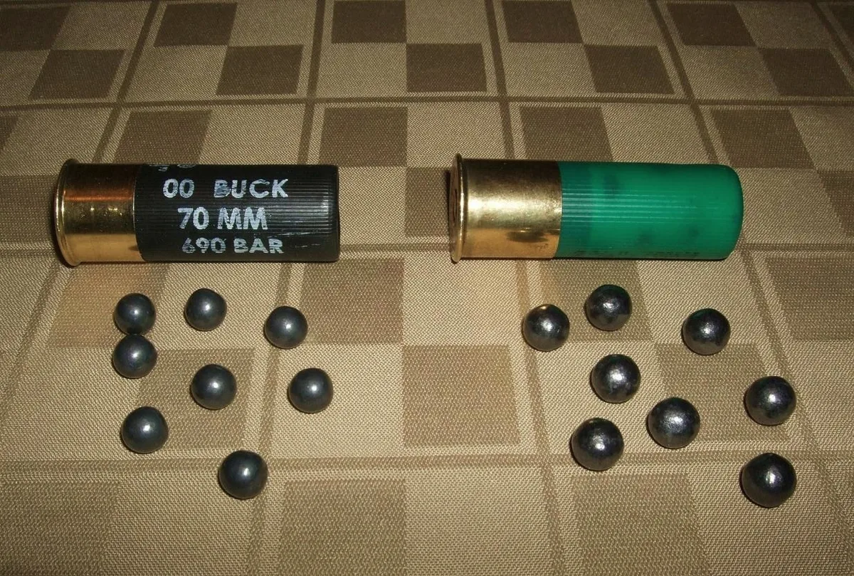 12 Gauge Buckshot, 12-gauge shotgun shell loaded with buckshot pellets, Munitions