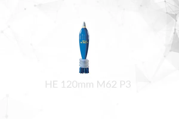 120 mm HE mortar bomb M62P3, 120 mm high-explosive mortar bomb, Munitions - view 1