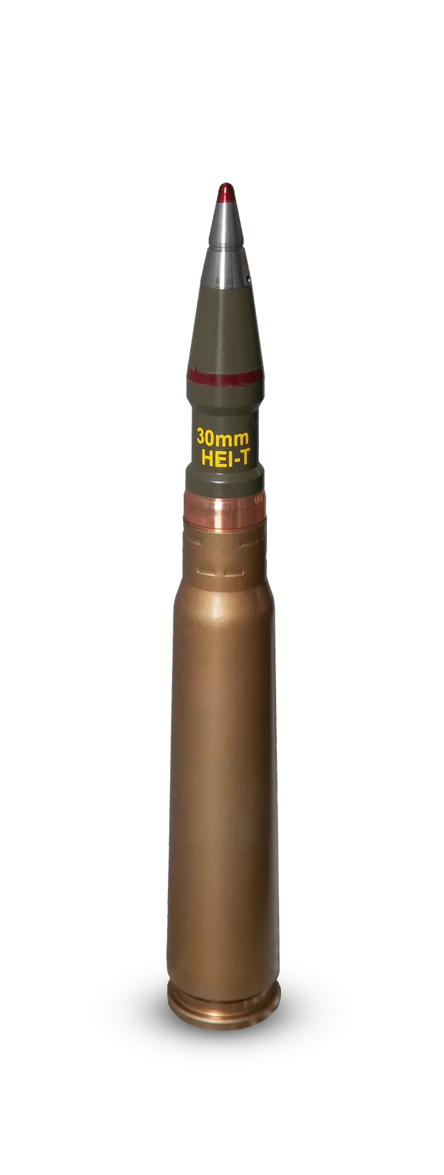 30 mm x 165 HEI-T round, 30x165 mm high-explosive incendiary tracer cartridge, Munitions - view 1