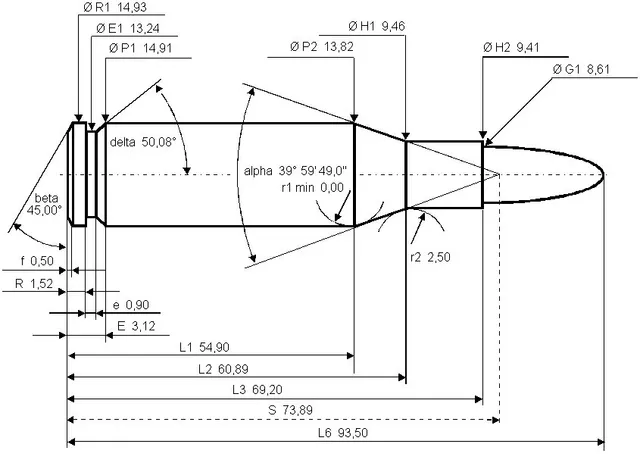 .338 Lapua Magnum cartridge, 8.6 mm long-range centerfire rifle cartridge, Munitions - view 1