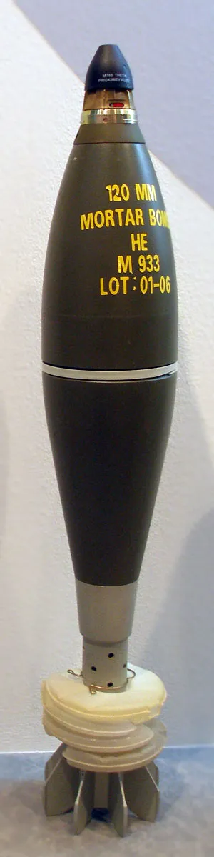 3OF50 High-Explosive Fragmentation rocket-assisted projectile, 120 mm rocket-assisted HE-fragmentation projectile, Munitions - view 1