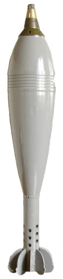 53-OF-843B mortar bomb, 120 mm high-explosive fragmentation mortar bomb, Munitions