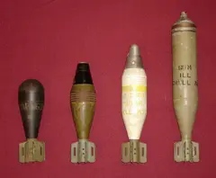 60 mm M62 practice shell, 60 mm practice mortar shell, Munitions