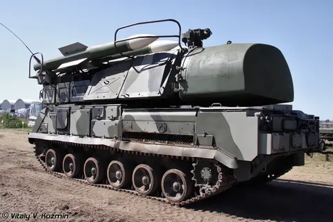 9A310M1-2 TELAR, Tracked Buk-M1-2 transporter erector launcher and radar, Air Defense