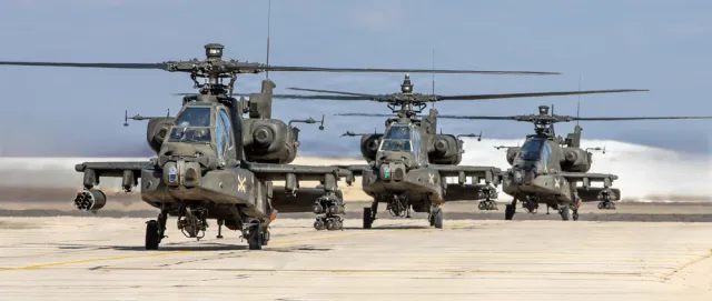 AH-64E Apache attack helicopter, Twin-engine attack helicopter, Aircraft & UAVs - view 3