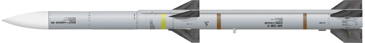 AIM-120C-5 AMRAAM air-to-air missile, Beyond-visual-range air-to-air missile, Munitions