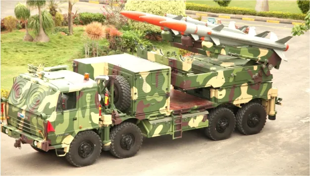 Akash Air Force Launcher, Trailer-mounted mobile launcher for Akash medium-range surface-to-air missiles, Air Defense - view 2