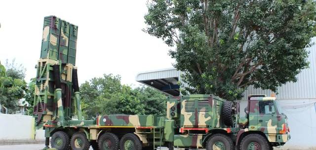 Akash Air Force Launcher, Trailer-mounted mobile launcher for Akash medium-range surface-to-air missiles, Air Defense - view 4