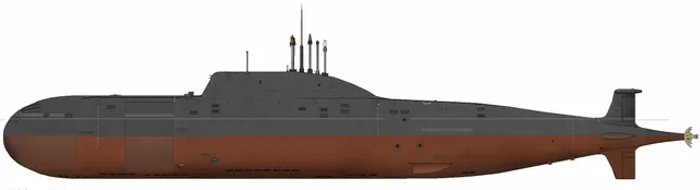 Akula-class submarine, Nuclear-powered attack submarine, Naval Systems - view 2