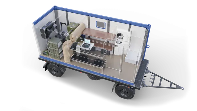 APE-3 automated mobile unit, Mobile automated command-post support module, Support Equipment - view 1