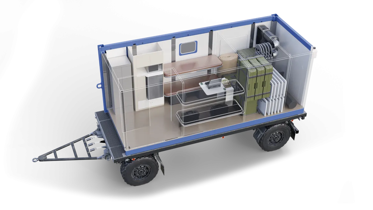 APE-3 automated mobile unit, Mobile automated command-post support module, Support Equipment