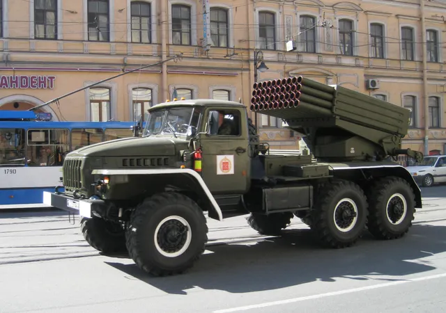 Improvised launcher for 122mm rockets, Improvised multiple rocket launcher, Artillery - view 2
