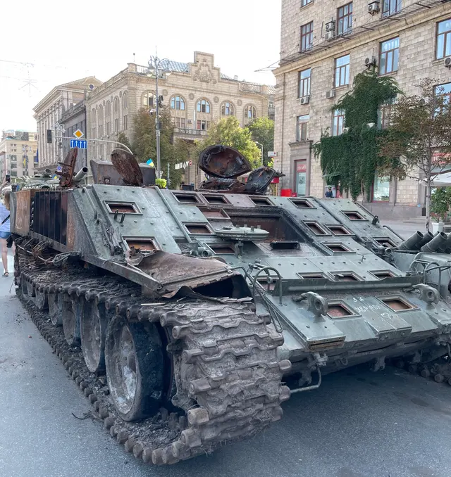 BMO-T heavy armored personnel carrier displayed in Kyiv in August 2022