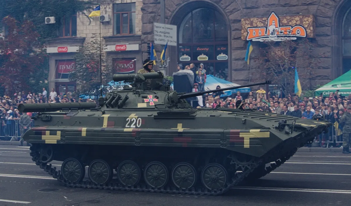 BMP-2 675-sb3KDZ, Up-armored tracked infantry fighting vehicle, Armored Vehicles