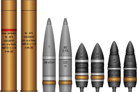 OF-471, 122 mm high-explosive fragmentation shell, Munitions