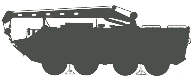 BREM-4K, 8x8 armored repair and recovery vehicle, Support Equipment - view 2