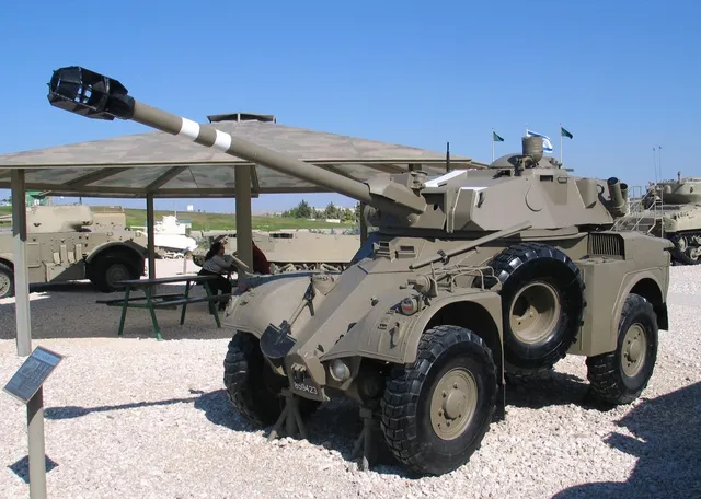 BTR-60 with AML-90 turret, Improvised 8x8 armored fighting vehicle / fire-support conversion, Armored Vehicles - view 1