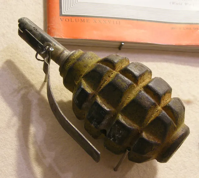 F1 hand grenade, Defensive anti-personnel fragmentation hand grenade, Infantry Weapons - view 1