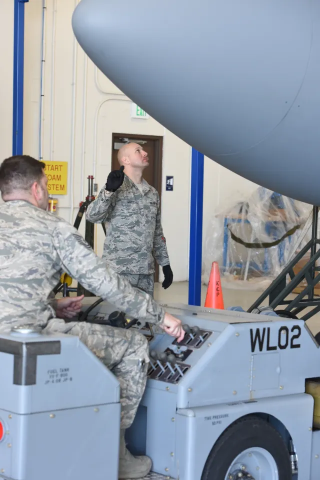 Long Range Broadcast System (LRBS) pod, External broadcast pod used for psychological operations and electronic attack support, Support Equipment - view 2