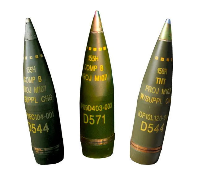 M107 155 mm high-explosive projectile, 155 mm high-explosive projectile, Artillery - view 2
