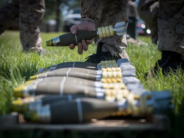 M888 60 mm high explosive cartridge, 60 mm high-explosive mortar cartridge, Munitions - view 1