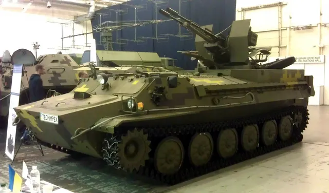 MT-LB with ZU-23 anti-aircraft gun, Improvised tracked self-propelled anti-aircraft gun, Air Defense - view 1