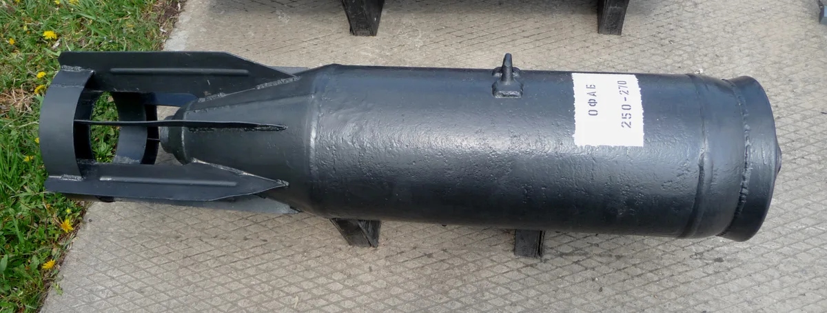 OFAB-250-270, 250 kg high-explosive fragmentation bomb, Munitions