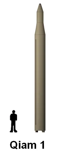 Qiam-1 / modified Qiam ballistic missile, Short-range ballistic missile, Artillery - view 1