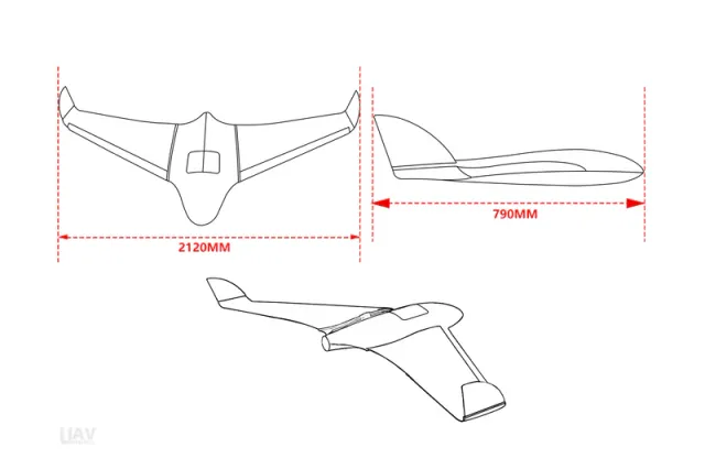 Rased UAV, Fixed-wing reconnaissance UAV, Aircraft & UAVs - view 2