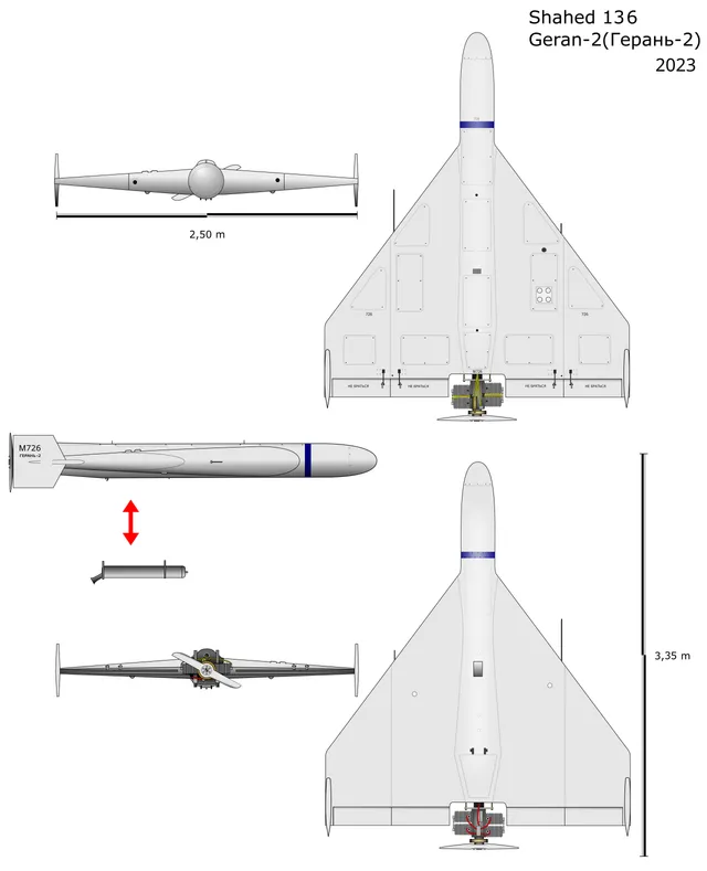 Shahed-136, Long-range one-way attack UAV, Aircraft & UAVs - view 1