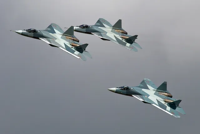 Su-57, Fifth-generation stealth multirole fighter aircraft, Aircraft & UAVs - view 2
