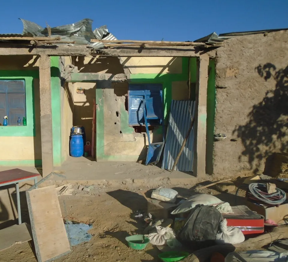 Destroyed private residences in Werkamba, Tigray after warfare in December 2020
