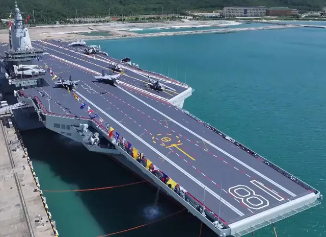 Type 003 Fujian aircraft carrier, Chinese People's Liberation Army Navy CATOBAR aircraft carrier with electromagnetic catapults, Naval Systems - view 2