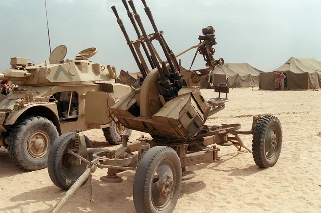 ZPU-4 anti-aircraft gun, 14.5 mm quadruple towed anti-aircraft gun, Air Defense - view 1